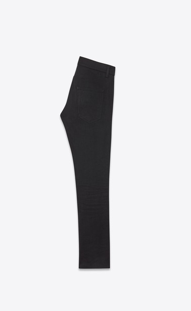 Used black stretch denim cropped skinny jeans